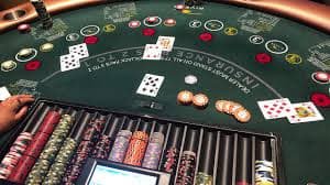 Antarmuka taruhan Live Blackjack dengan pilihan QRIS dan GoPay